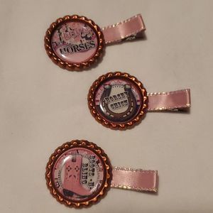 NEW HORSE LOVERS BOTTLECAP CLIPPY TRIO